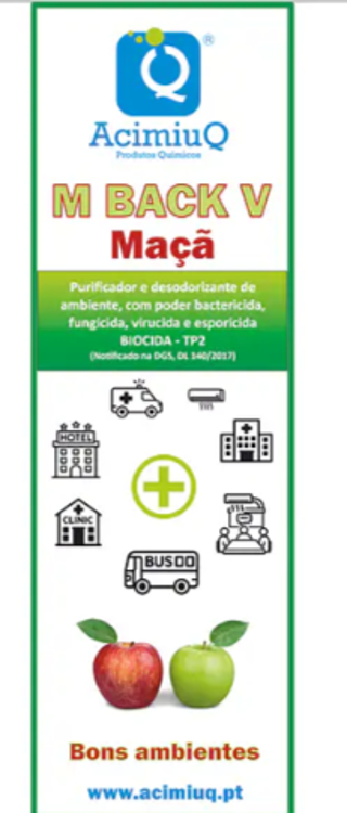 Imagem de M BACK V - Purificador e desodorizante de ambiente com poder bactericida, fungicida, virucida e esporicida.